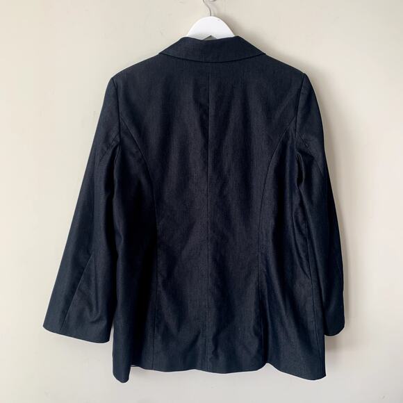 Susan Graver Blazer Longline Size M Jacket Coat Gray Career Suiting Business - Picture 3 of 5